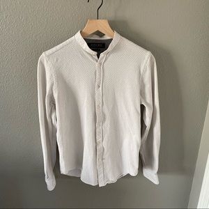 Zara Mock Neck Button Down